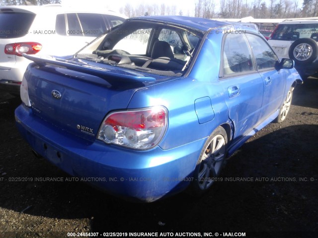 JF1GD74607G502461 - 2007 SUBARU IMPREZA WRX/LIMITED BLUE photo 4