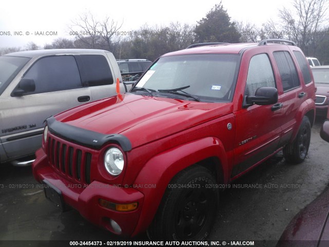 1J4GL58K22W329074 - 2002 JEEP LIBERTY LIMITED RED photo 2