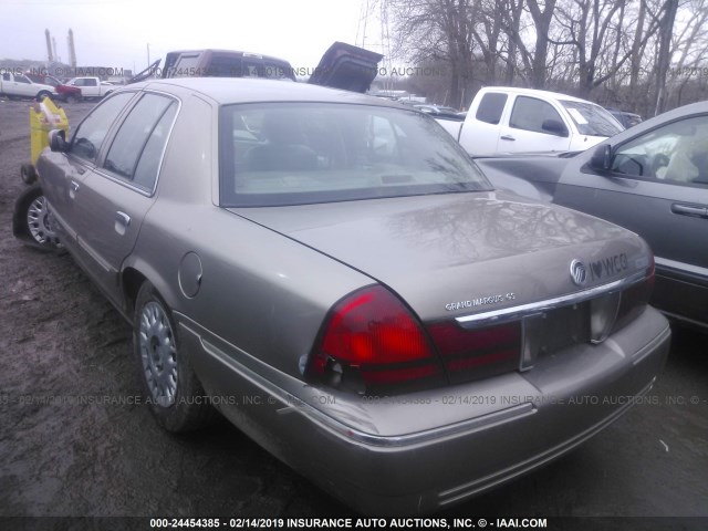 2MEFM74W74X680541 - 2004 MERCURY GRAND MARQUIS GS TAN photo 3