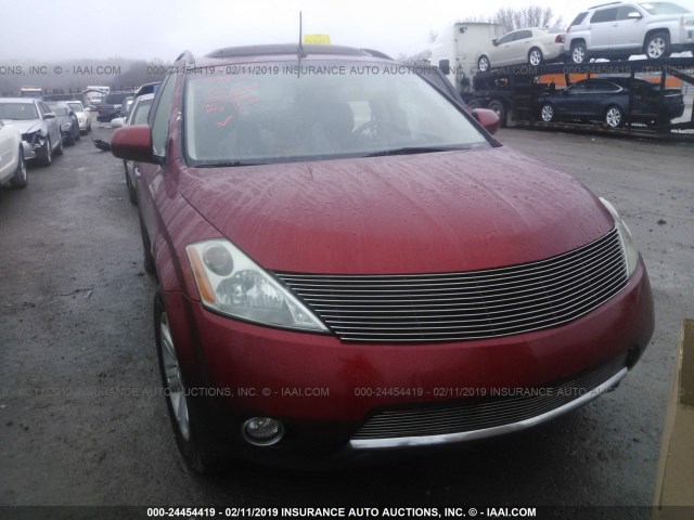 JN8AZ08W96W544901 - 2006 NISSAN MURANO SL/SE/S BURGUNDY photo 1