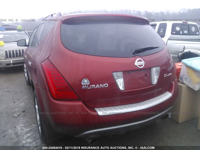 JN8AZ08W96W544901 - 2006 NISSAN MURANO SL/SE/S BURGUNDY photo 3