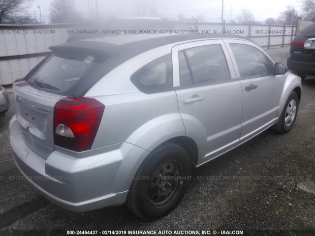 1B3HB28C09D125885 - 2009 DODGE CALIBER SE SILVER photo 4