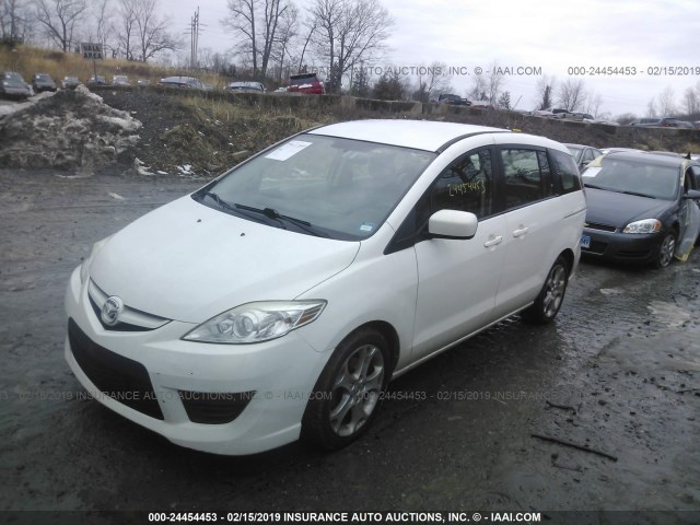 JM1CR2WL1A0361867 - 2010 MAZDA 5 WHITE photo 2