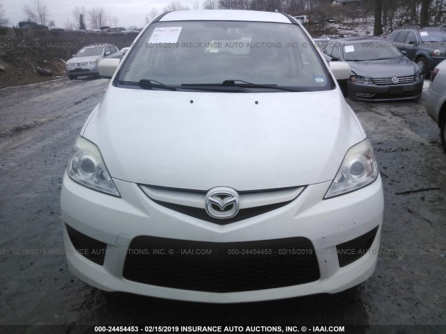 JM1CR2WL1A0361867 - 2010 MAZDA 5 WHITE photo 6