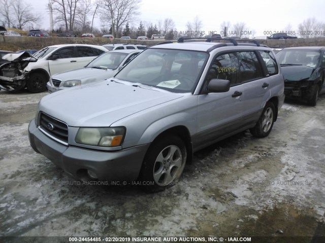 JF1SG65683H710683 - 2003 SUBARU FORESTER 2.5XS SILVER photo 2