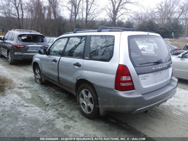 JF1SG65683H710683 - 2003 SUBARU FORESTER 2.5XS SILVER photo 3