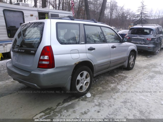 JF1SG65683H710683 - 2003 SUBARU FORESTER 2.5XS SILVER photo 4