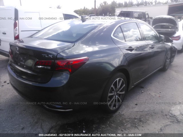 19UUB2F38GA010905 - 2016 ACURA TLX GRAY photo 4