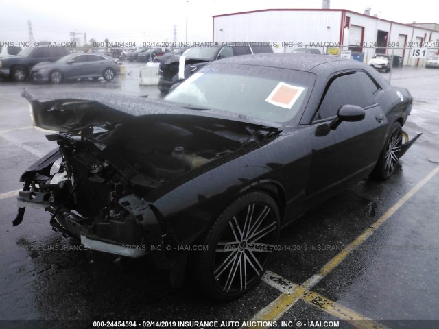 2C3CDYAG2CH244023 - 2012 DODGE CHALLENGER SXT BLACK photo 2