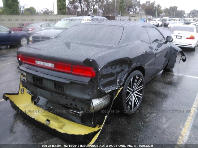 2C3CDYAG2CH244023 - 2012 DODGE CHALLENGER SXT BLACK photo 4