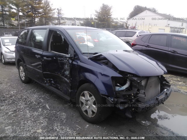 2C4RDGBG0DR533511 - 2013 DODGE GRAND CARAVAN SE BLUE photo 1