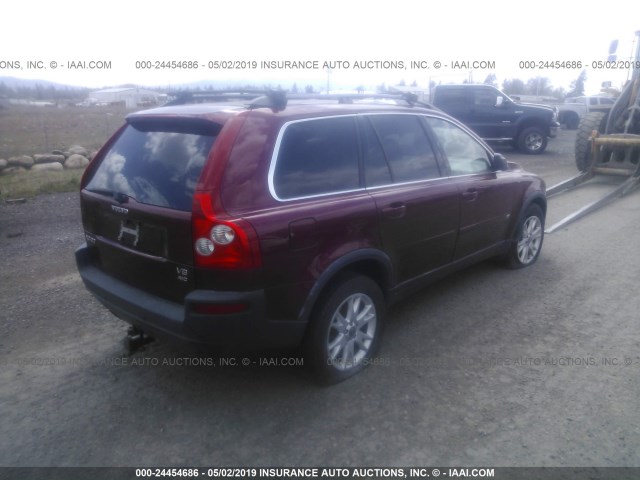 YV4CZ852461272594 - 2006 VOLVO XC90 V8 MAROON photo 4