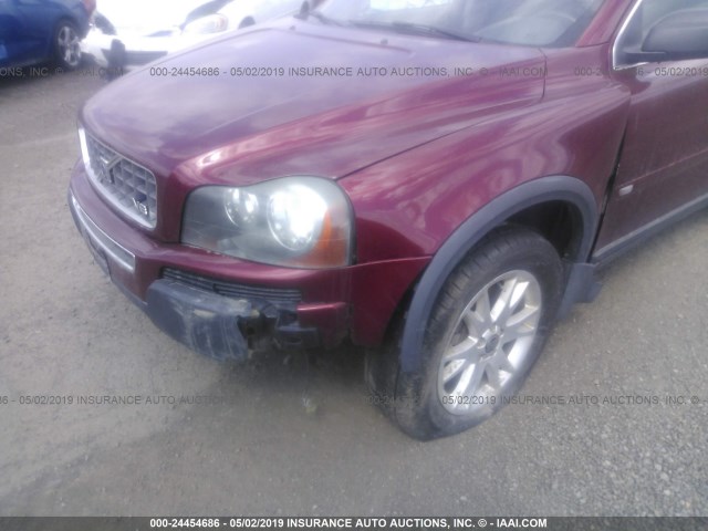 YV4CZ852461272594 - 2006 VOLVO XC90 V8 MAROON photo 6