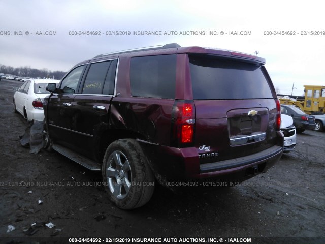 1GNSKBKC3HR306808 - 2017 CHEVROLET TAHOE K1500 LT MAROON photo 3