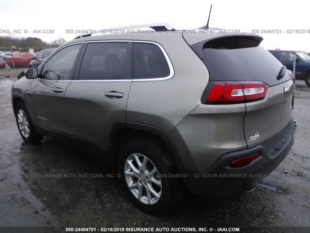 1C4PJLCB6HW617650 - 2017 JEEP CHEROKEE LATITUDE BROWN photo 3