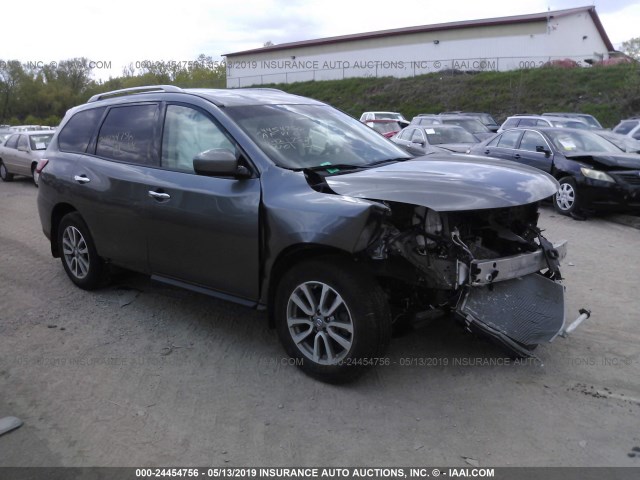 5N1AR2MMXGC642605 - 2016 NISSAN PATHFINDER S/SV/SL/PLATINUM GRAY photo 1