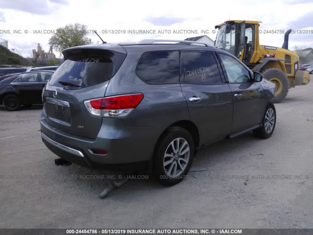 5N1AR2MMXGC642605 - 2016 NISSAN PATHFINDER S/SV/SL/PLATINUM GRAY photo 4