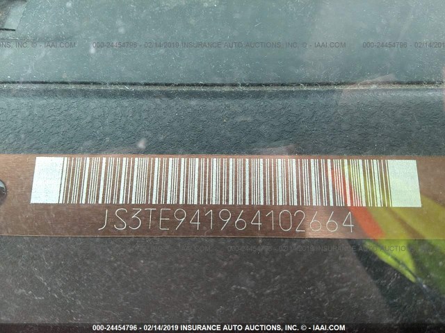 JS3TE941964102664 - 2006 SUZUKI GRAND VITARA  GRAY photo 9