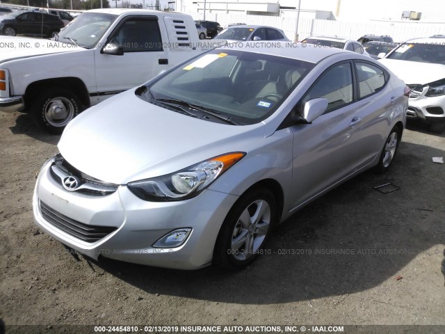 KMHDH4AE2DU873030 - 2013 HYUNDAI ELANTRA GLS/LIMITED SILVER photo 2