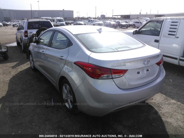 KMHDH4AE2DU873030 - 2013 HYUNDAI ELANTRA GLS/LIMITED SILVER photo 3