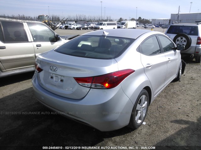 KMHDH4AE2DU873030 - 2013 HYUNDAI ELANTRA GLS/LIMITED SILVER photo 4