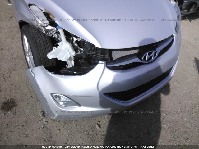 KMHDH4AE2DU873030 - 2013 HYUNDAI ELANTRA GLS/LIMITED SILVER photo 6