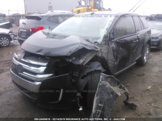 2FMDK4JC3DBB18278 - 2013 FORD EDGE SEL BLACK photo 2