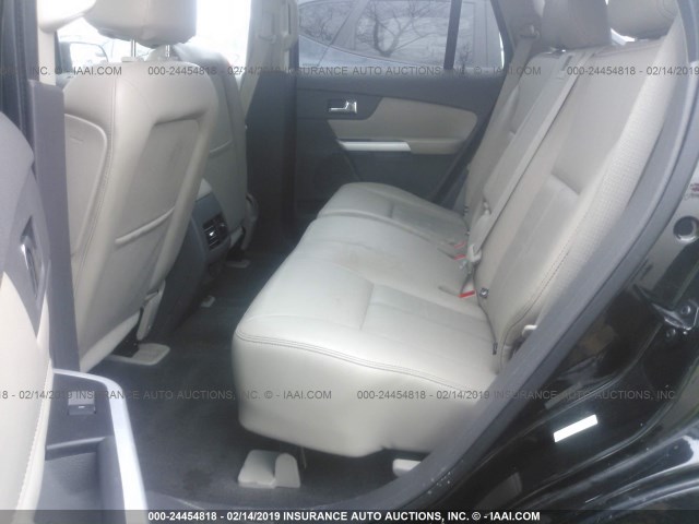 2FMDK4JC3DBB18278 - 2013 FORD EDGE SEL BLACK photo 8