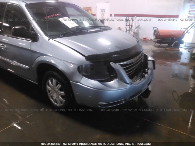 2A4GP54L76R666843 - 2006 CHRYSLER TOWN & COUNTRY TOURING Light Blue photo 6
