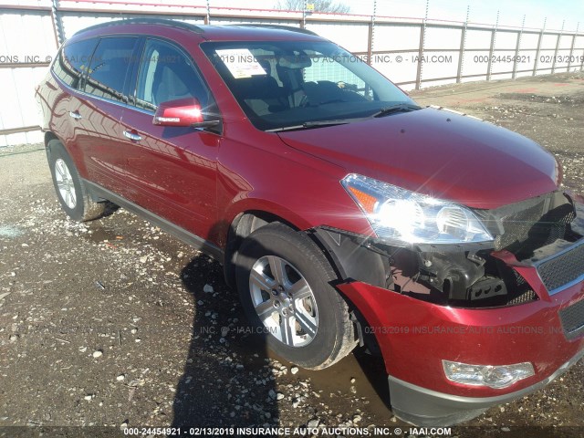 1GNKRGEDXBJ323060 - 2011 CHEVROLET TRAVERSE LT MAROON photo 1