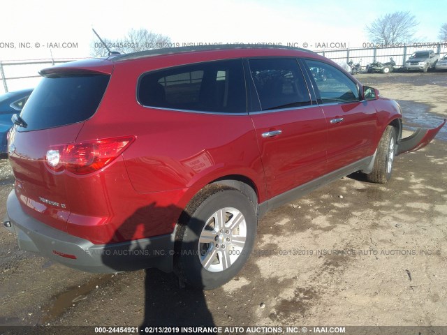 1GNKRGEDXBJ323060 - 2011 CHEVROLET TRAVERSE LT MAROON photo 4