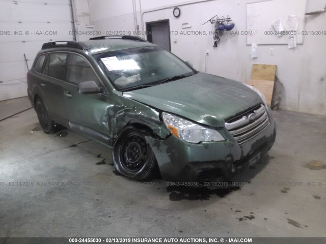 4S4BRCAC9D3271096 - 2013 SUBARU OUTBACK 2.5I GREEN photo 1