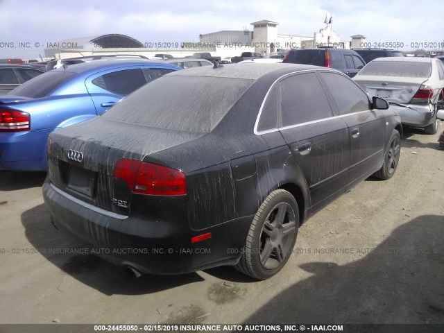 WAUDF78E57A230188 - 2007 AUDI A4 2.0T QUATTRO BLACK photo 4