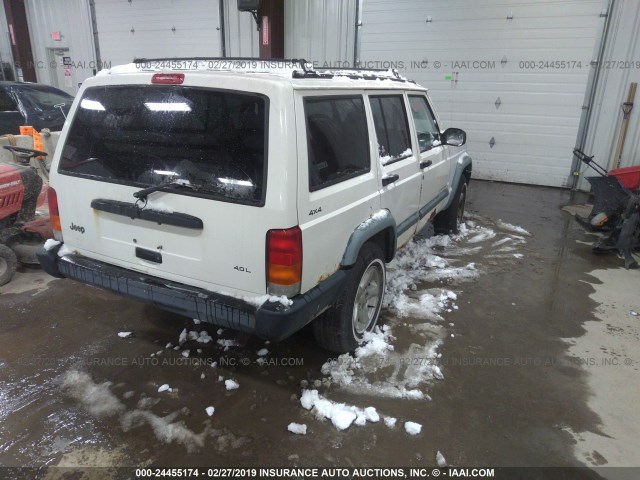 1J4FJ68S7WL159258 - 1998 JEEP CHEROKEE SPORT/CLASSIC WHITE photo 4