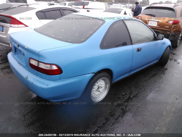 2HGEJ222XSH511650 - 1995 HONDA CIVIC DX BLUE photo 4