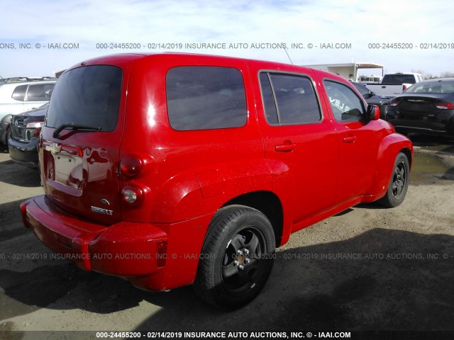 3GNCA23B19S547066 - 2009 CHEVROLET HHR LT RED photo 4