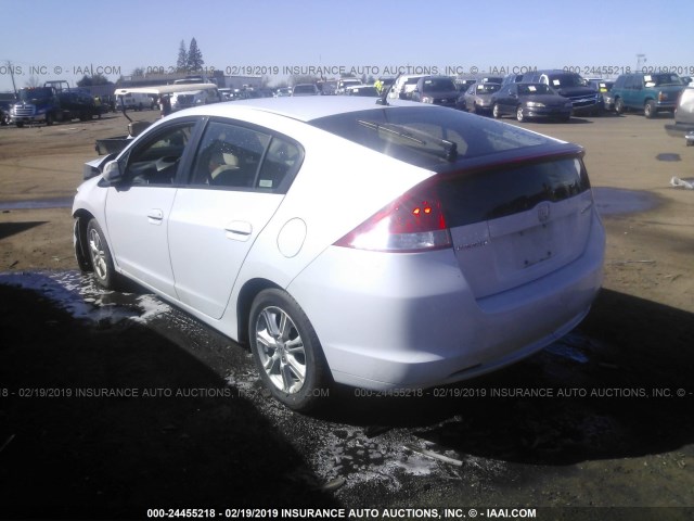 JHMZE2H74AS016373 - 2010 HONDA INSIGHT EX WHITE photo 3