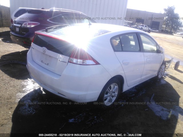 JHMZE2H74AS016373 - 2010 HONDA INSIGHT EX WHITE photo 4