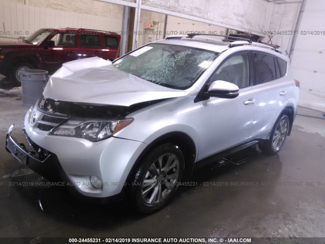 2T3DFREVXDW069014 - 2013 TOYOTA RAV4 LIMITED SILVER photo 2