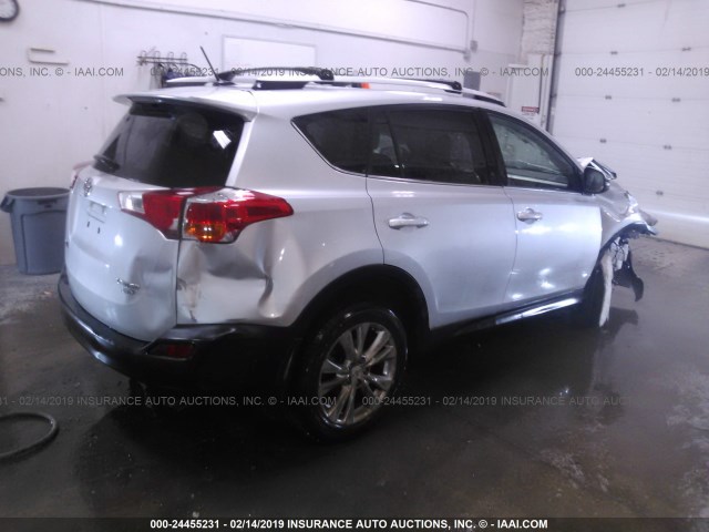 2T3DFREVXDW069014 - 2013 TOYOTA RAV4 LIMITED SILVER photo 4