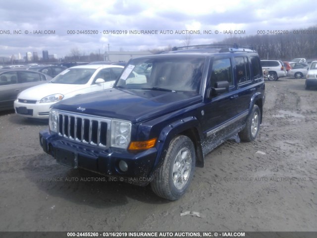 1J8HG58276C164699 - 2006 JEEP COMMANDER LIMITED BLUE photo 2