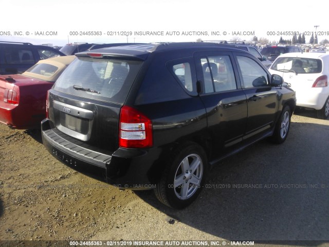 1J8FT47018D702467 - 2008 JEEP COMPASS SPORT BLACK photo 4