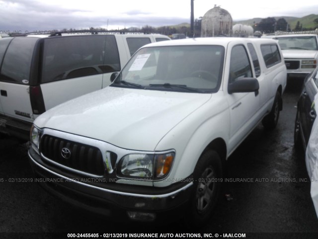 5TEVL52N23Z221932 - 2003 TOYOTA TACOMA XTRACAB WHITE photo 2