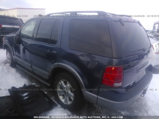 1FMZU73K33UA36226 - 2003 FORD EXPLORER XLT/XLT SPORT/NBX BLUE photo 3