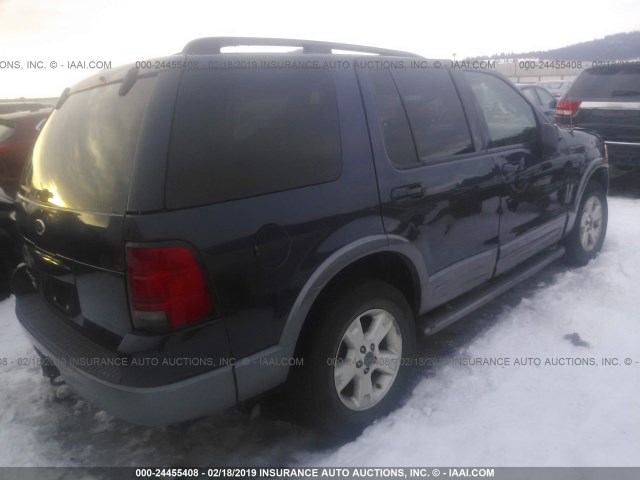 1FMZU73K33UA36226 - 2003 FORD EXPLORER XLT/XLT SPORT/NBX BLUE photo 4