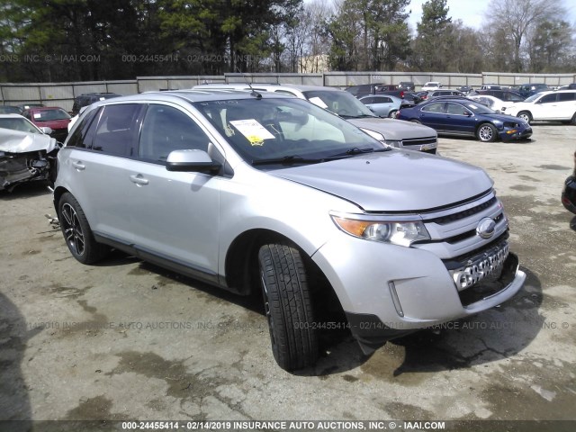 2FMDK3JC5DBA57980 - 2013 FORD EDGE SEL SILVER photo 1