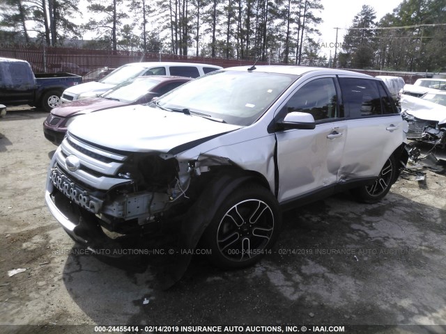 2FMDK3JC5DBA57980 - 2013 FORD EDGE SEL SILVER photo 2