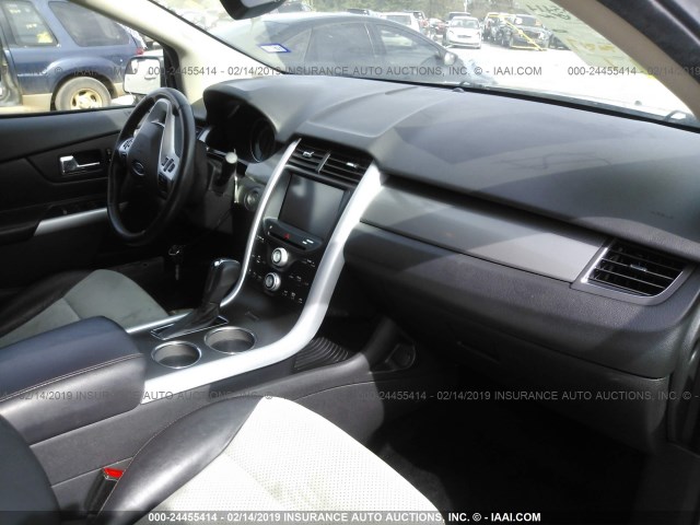 2FMDK3JC5DBA57980 - 2013 FORD EDGE SEL SILVER photo 5