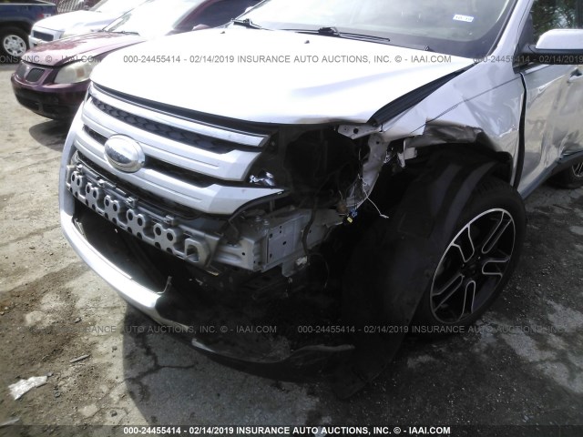 2FMDK3JC5DBA57980 - 2013 FORD EDGE SEL SILVER photo 6