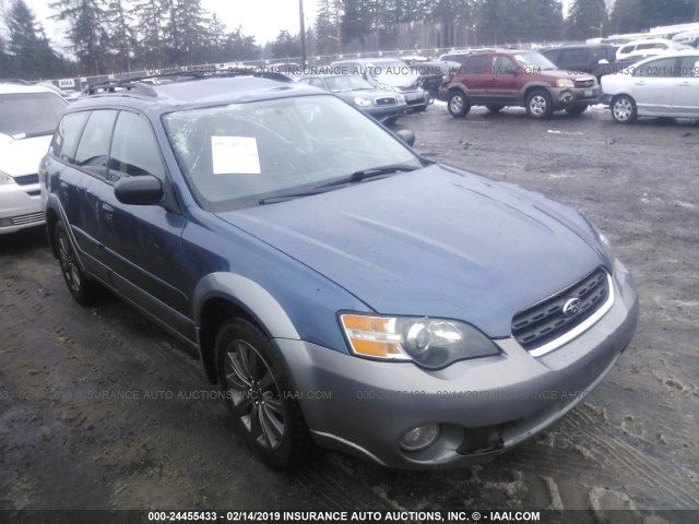 4S4BP61C557307416 - 2005 SUBARU LEGACY OUTBACK 2.5I BLUE photo 1